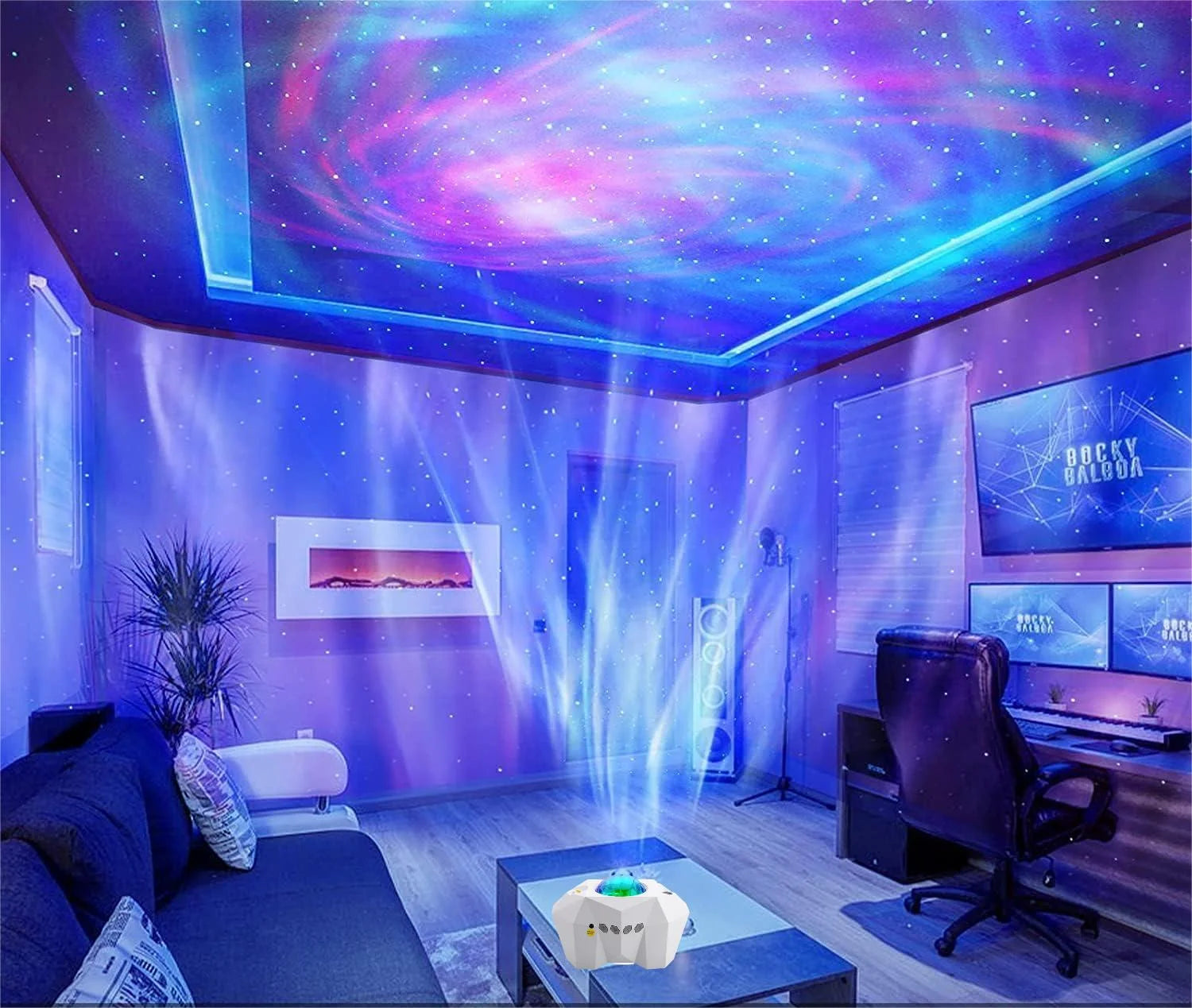 Enchanting Star Projector with Bluetooth Speaker & Remote – Experience the Northern Lights and Moonlit Skies at Home!