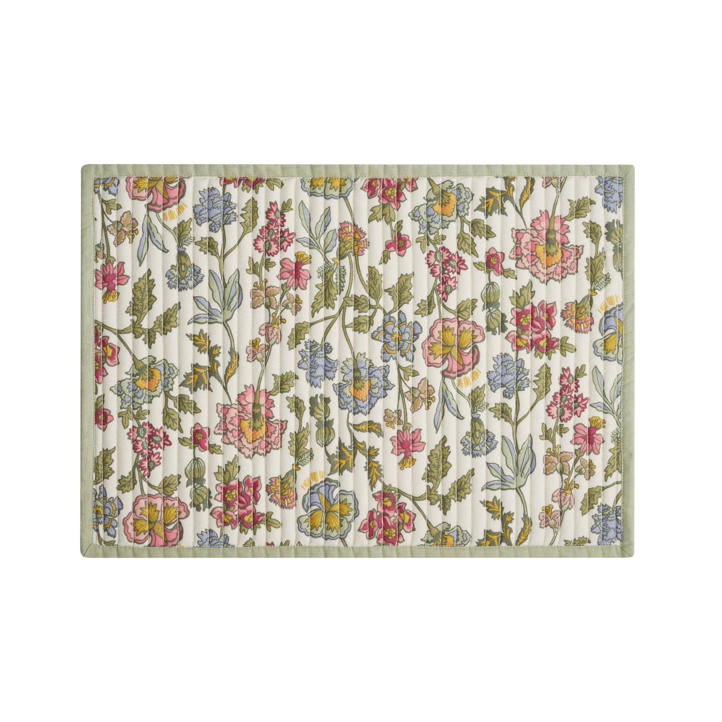 Drew Barrymore's  Wildflower Quilted Print Fabric Placemat - Stylish and Versatile, 20"W x 14
