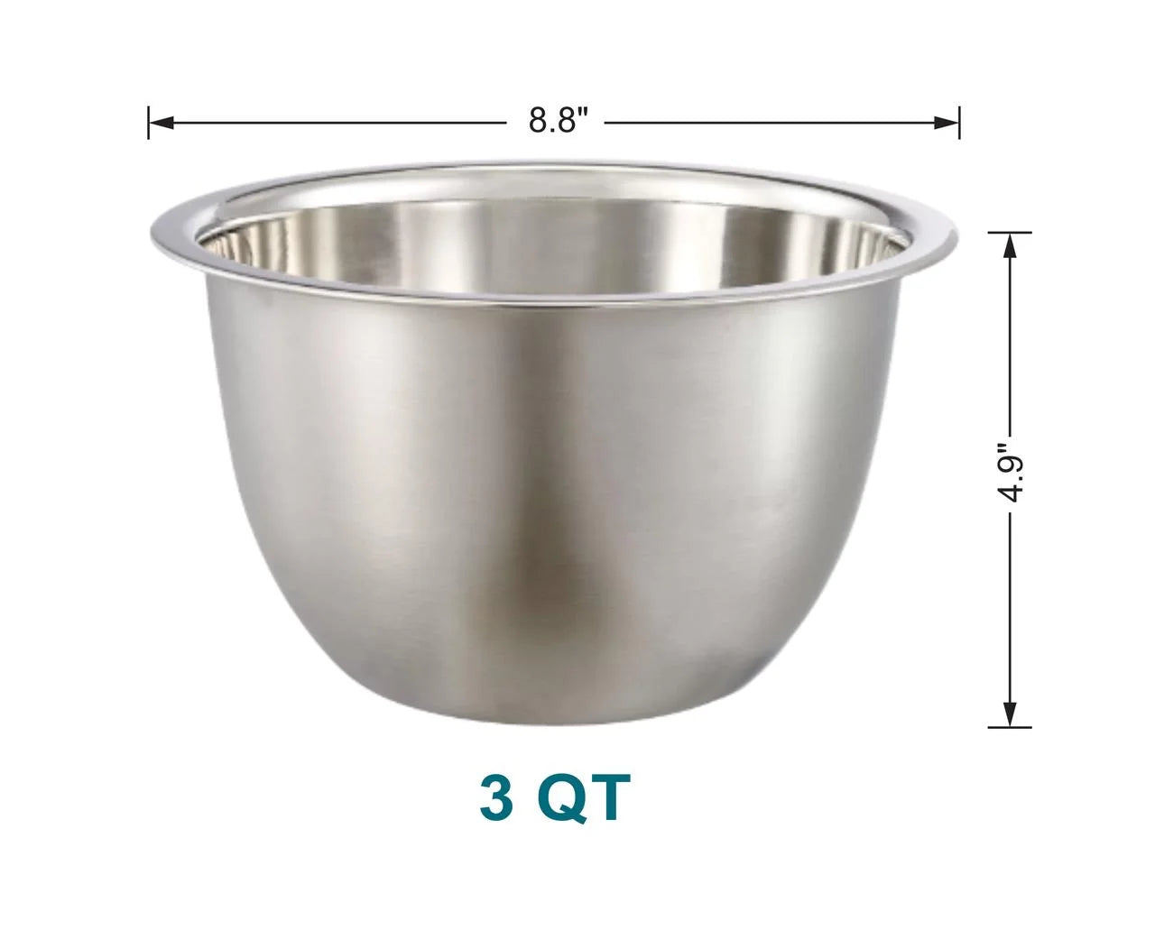 Versatile 3QT Multi-Use Mixing Bowl by  - Perfect for Prepping, Serving, and Storage!