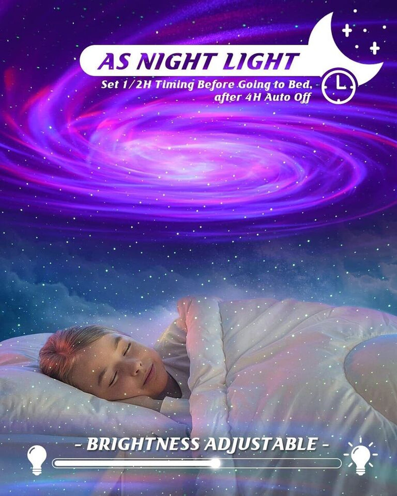 Enchanting Star Projector with Bluetooth Speaker & Remote – Experience the Northern Lights and Moonlit Skies at Home!