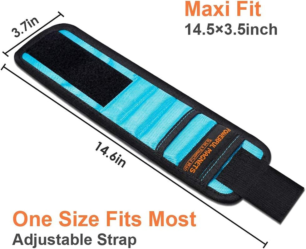 Ultimate Magnetic Wristband Tool Holder - 15 Powerful Magnets for Screws, Nails & Drill Bits - Perfect Stocking Stuffer for DIY Enthusiasts, Men, Women, Dads & Handymen!