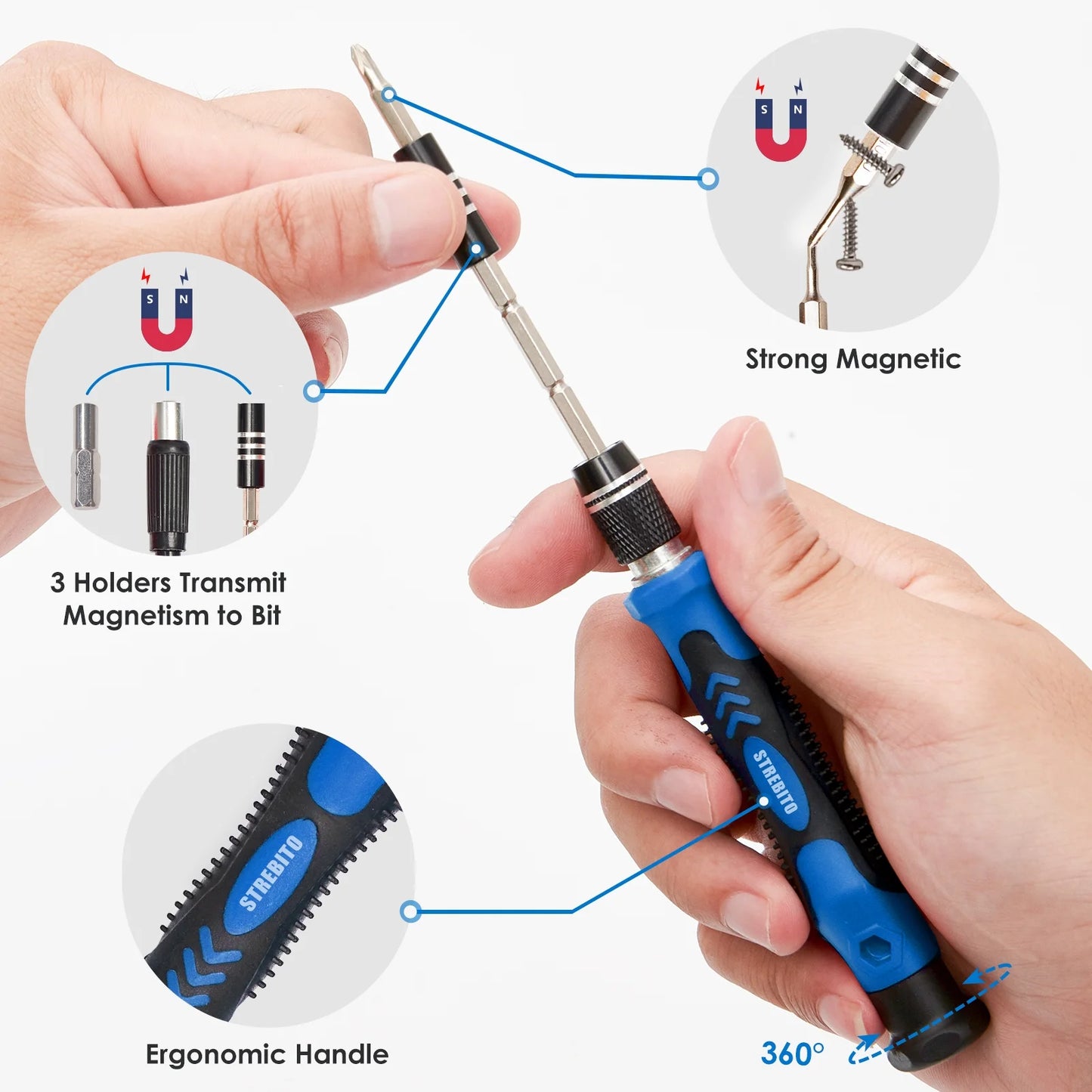 Ultimate 142-Piece Precision Screwdriver Set with 120 Magnetic Bits - Perfect for iPhone, Computers, Appliances, Jewelry, Guitars, Tablets, and Game Consoles!