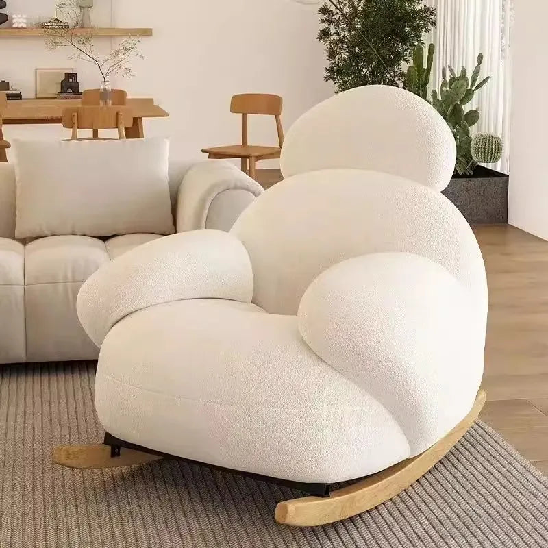 Nordic Single Sofa Chair with Ottoman
