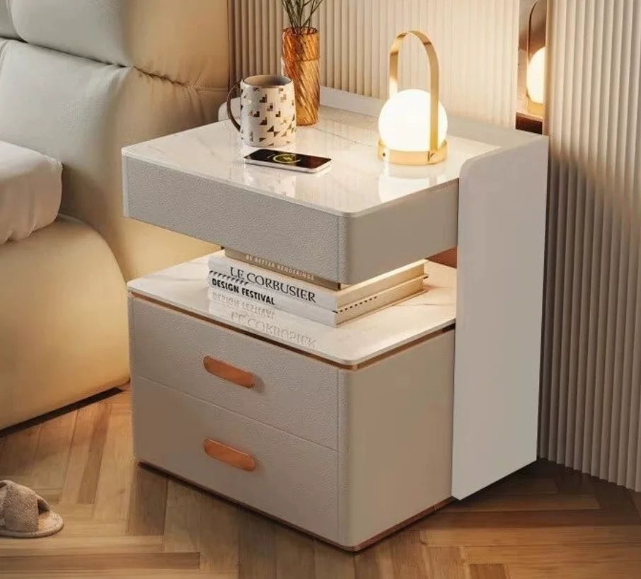 Lumière Smart Bedside Cabinet — Wireless Charging Nightstand